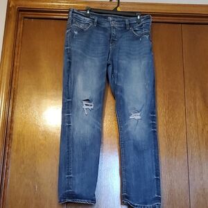 Silver Jeans Womens Boot Cut Blue Denim
